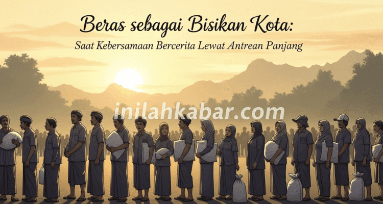 Beras sebagai Bisikan Kota: Saat Kebersamaan Bercerita Lewat Antrean Panjang