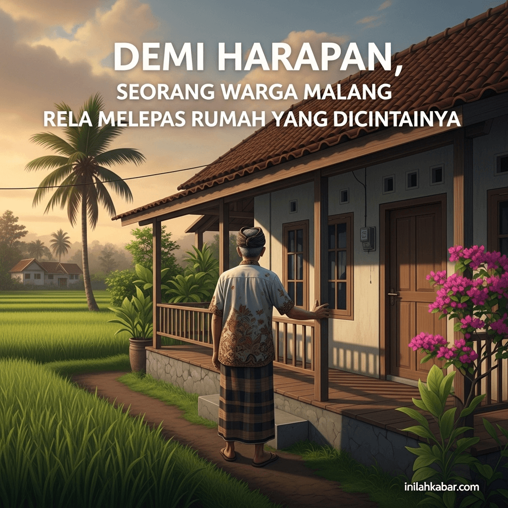 Demi Harapan, Seorang Warga Malang Rela Melepas Rumah yang Dicintainya