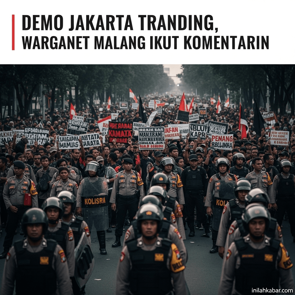 Demo Jakarta Trending, Warganet Malang Ikut Komentarin