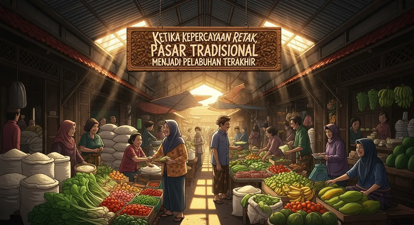 Ketika Kepercayaan Retak, Pasar Tradisional Menjadi Pelabuhan Terakhir Ketika Kepercayaan Retak, Pasar Tradisional Menjadi Pelabuhan Terakhir
