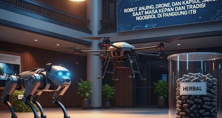 Robot Anjing, Drone, dan Kapsul Jamu: Saat Masa Depan dan Tradisi Ngobrol di Panggung ITB