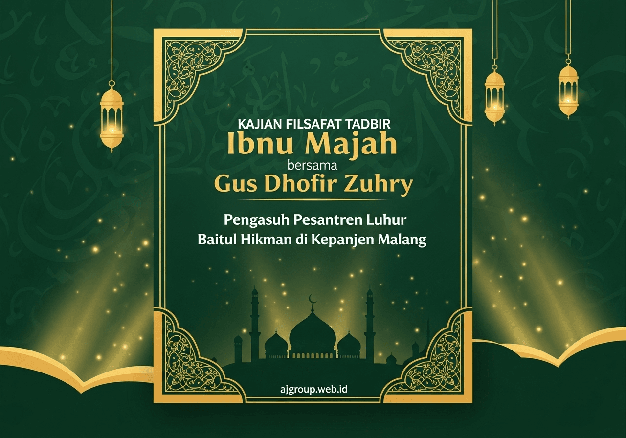 Kajian Filsafat Tadbir Ibnu Majah bersama Gus Dhofir Zuhry, Pengasuh Pesantren Luhur Baitul Hikmah di Kepanjen Malang