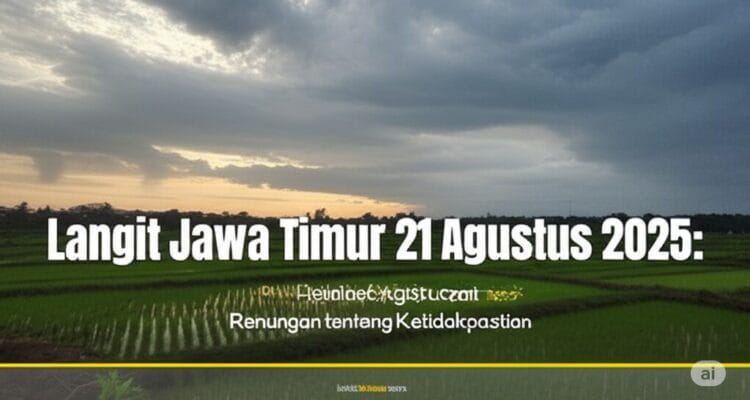 Langit Jawa Timur 21 Agustus 2025: Mendung sebagai Renungan tentang Ketidakpastian