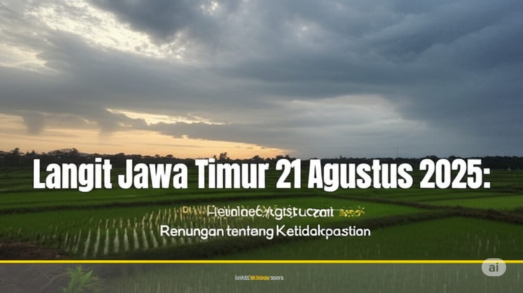 Langit Jawa Timur 21 Agustus 2025: Mendung sebagai Renungan tentang Ketidakpastian