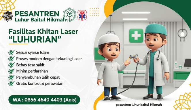 Khitan Laser Luhurian, Nyaman dan Lebih Cepat Sembuh