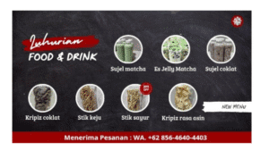 Food and Drink Luhurian Bulupitu Malang, Kripiz Asin dan Susu Jelly Coklat Kekinian