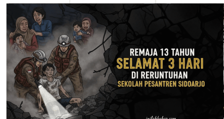 Remaja 13 Tahun Selamat 3 Hari di Reruntuhan Sekolah di Pesantren Sidoarjo
