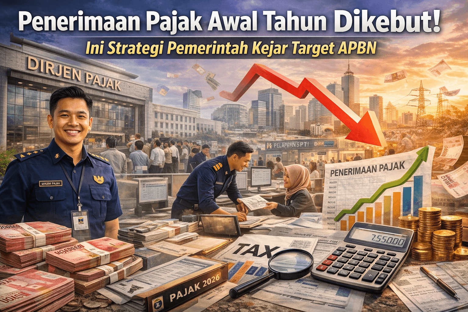 Penerimaan Pajak Awal Tahun Dikebut! Ini Strategi Pemerintah Kejar Target APBN Penerimaan Pajak Awal Tahun Dikebut! Ini Strategi Pemerintah Kejar Target APBN